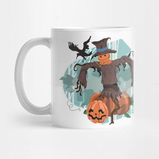 Pumpkin and scarecrow - Halloween design Mug